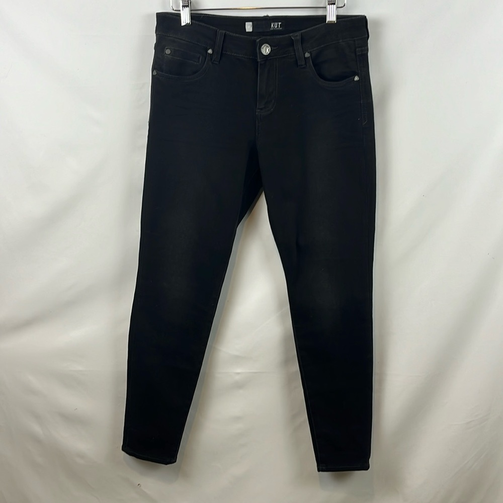 KUT from the Kloth Donna High-Rise Ankle Skinny Jeans in Black Size 6‎ - Picture 2 of 12